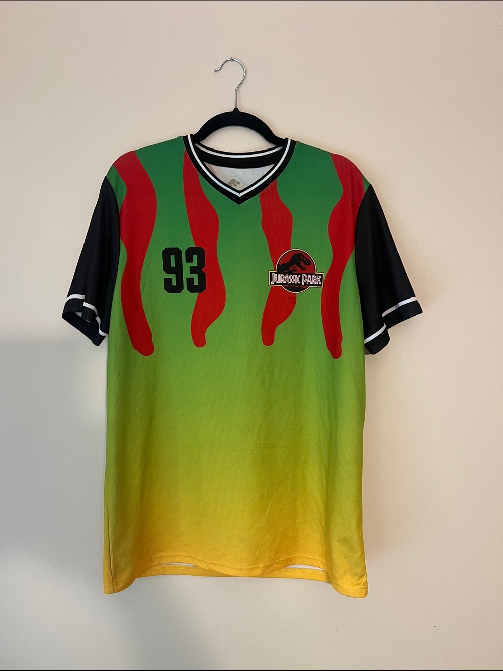Jurassic Park Green & Red Gradient Men’s Jersey
